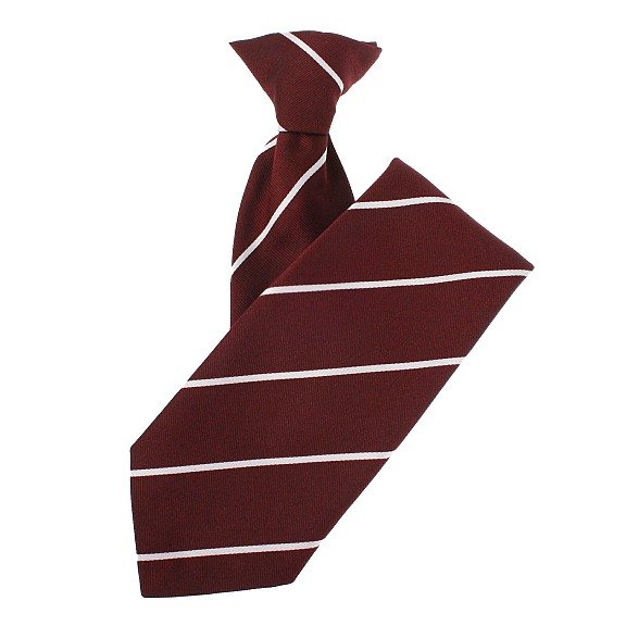 Cheap Machine made Custom Polyester tie Logo Necktie Customized Children School Uniform Clip-On Ties