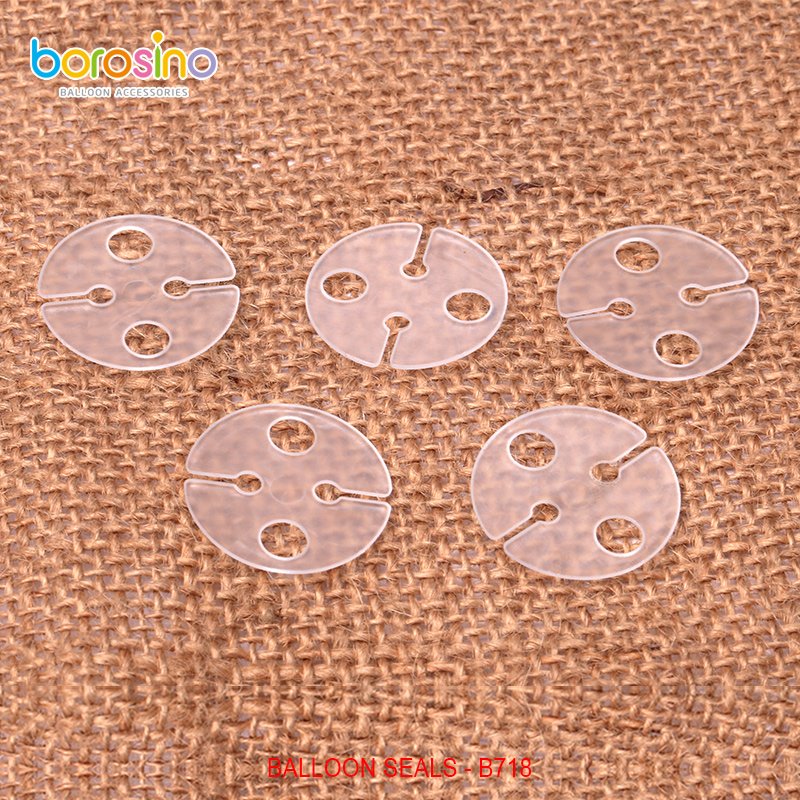 B718 Borosino Balloon Clip Ties Round Shape Easy Sealing Balloons for Wedding Party Christmas Birthday Decoration
