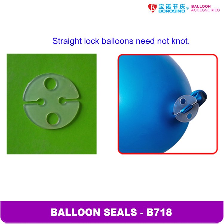 B718 Borosino Balloon Clip Ties Round Shape Easy Sealing Balloons for Wedding Party Christmas Birthday Decoration