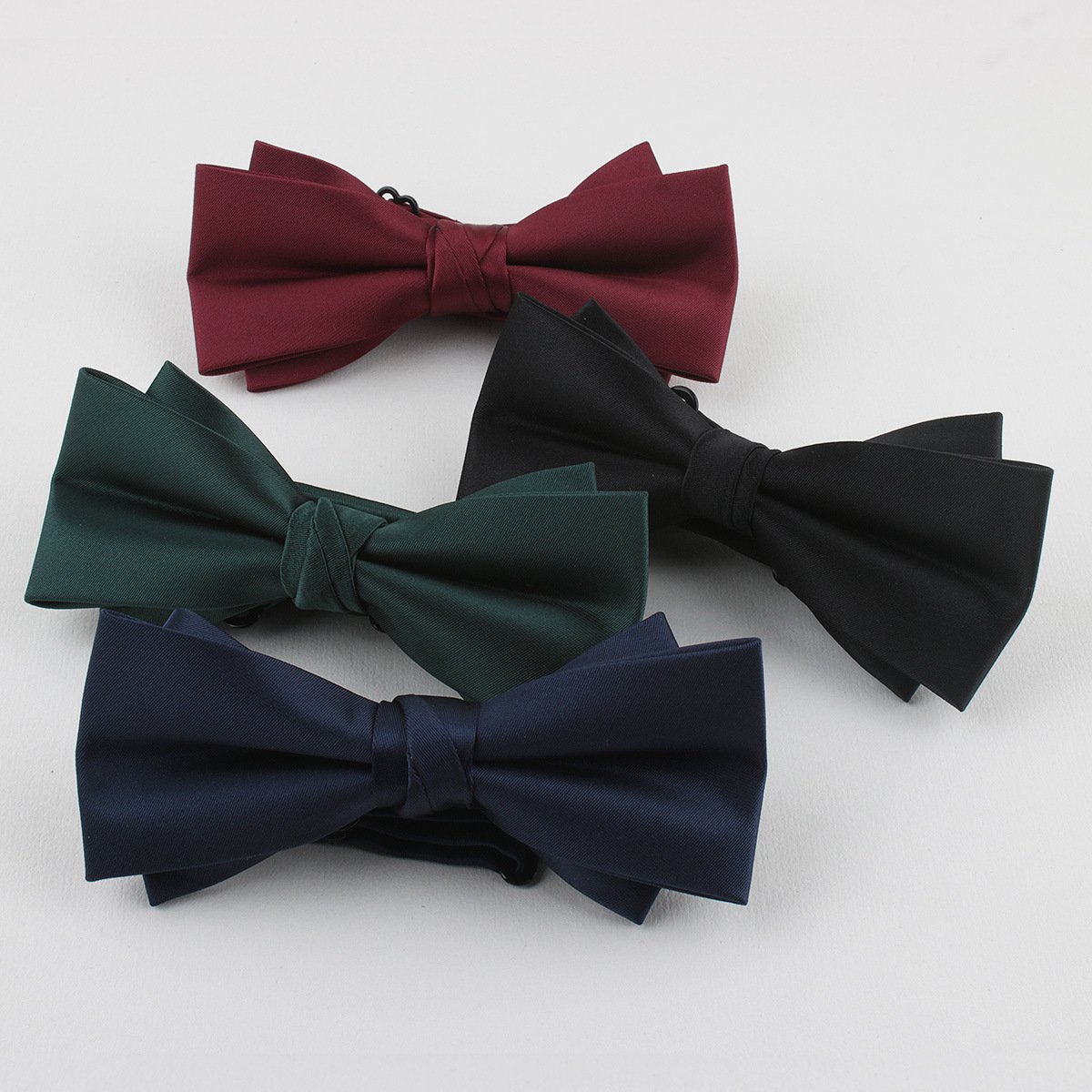 Polyester Available solid bowtie men bow tie plain bowties