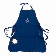 Dallas Cowboys Apron Chef Hat Set Full Color Universal Size Tie Back Grilling Tailgate BBQ Cooking Host