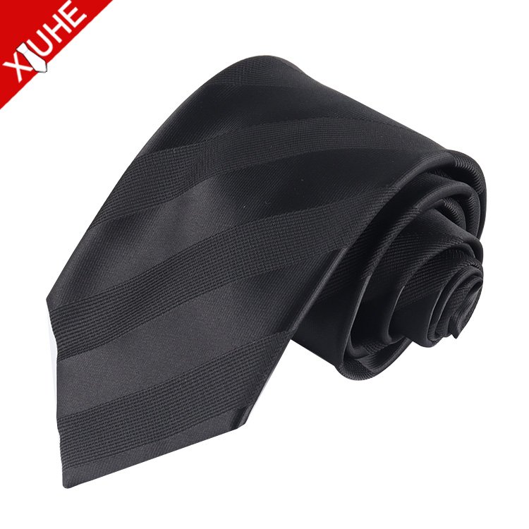 Wholesale Men's Business Casual 8.5cm Polyester Silk Tie Men's Striped Trend Accessories Formal Necktie