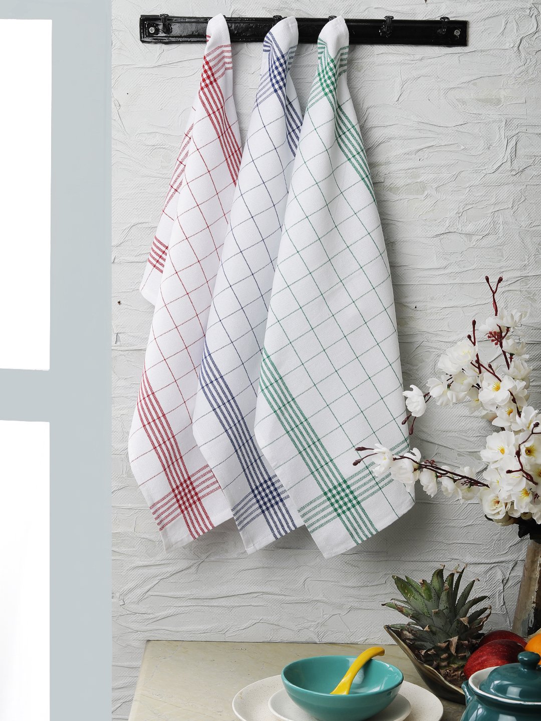 100% Cotton Towel vintage strips Golf kitchen - Multi color