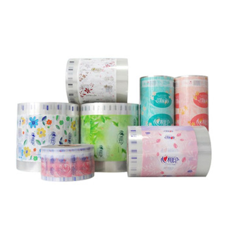 Custom Printed Logo Transparent Sealing Laminating Mylar Bags Tissue Packaging Roll Film Plastic Wrapping