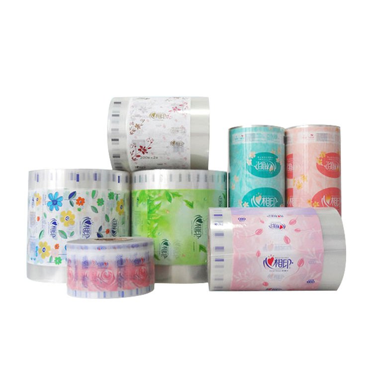Custom Printed Logo Transparent Sealing Laminating Mylar Bags Tissue Packaging Roll Film Plastic Wrapping