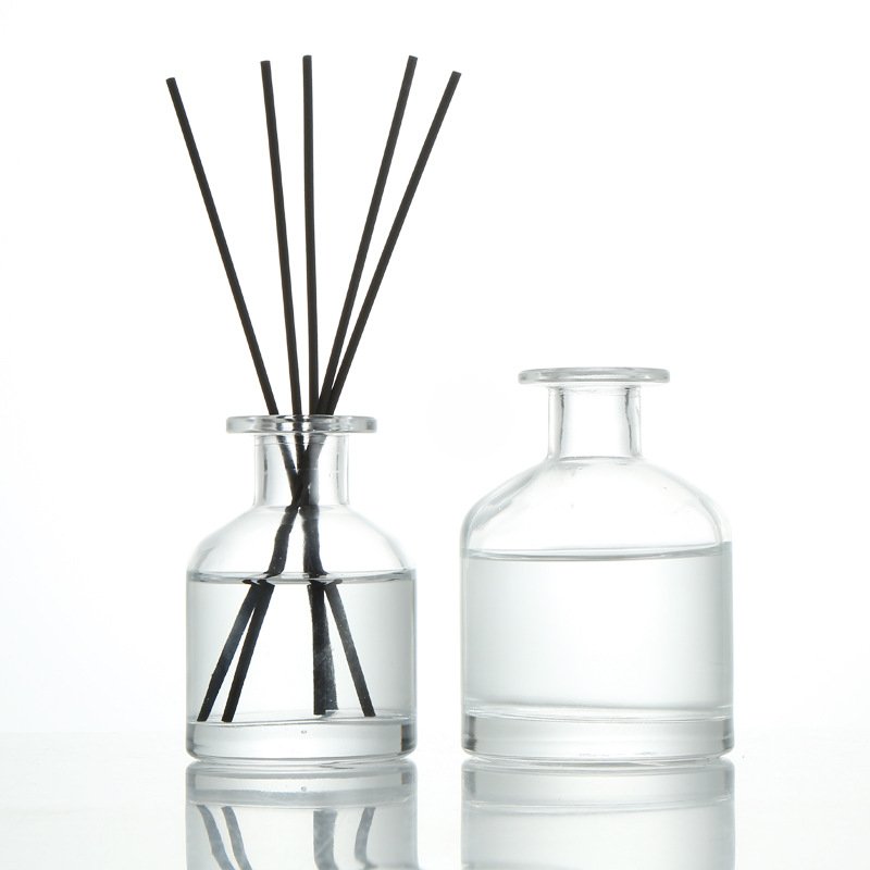 100ml 200ml Glass Aroma Oil Bottle With Reed Diffuser Sticks Air Freshener Perfume Glass Reed Diffuser Bottle with paper box set