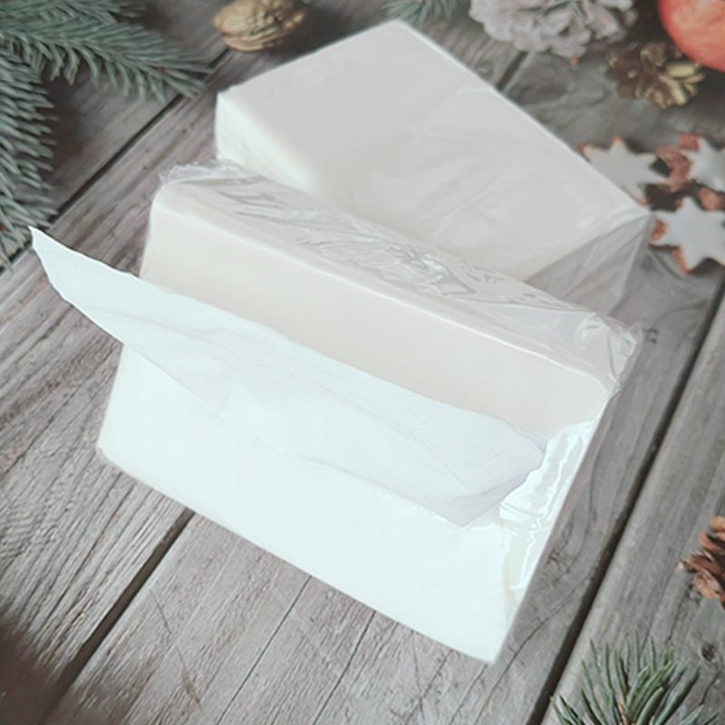 Custom Unbleached 3-Ply Facial Tissue Soft Pack Pocket Made from Virgin Wood Pulp for Baby's Home Use
