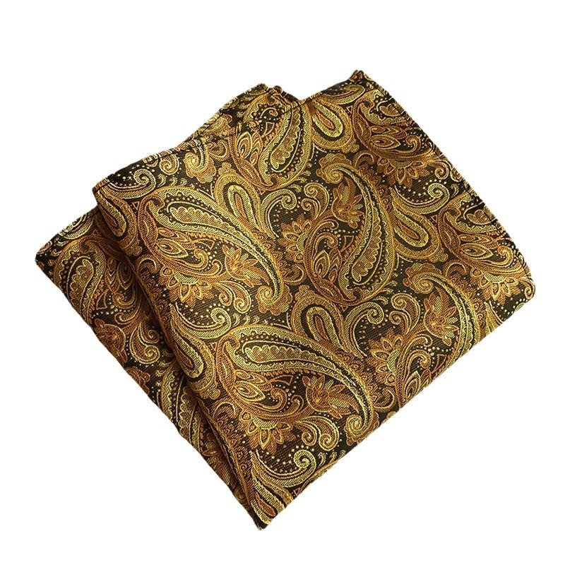 New Design Silk Vintage Paisley Polyester Jacquard Handkerchiefs Pocket Squares
