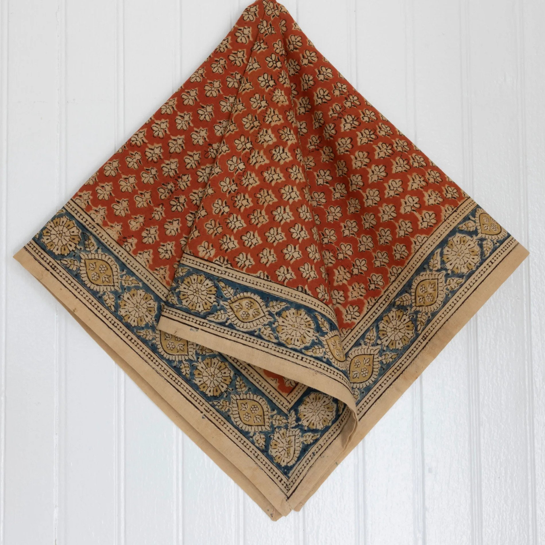 Handmade Square Scarf & Handkerchiefs from India100% Cotton Bandana- Hand Painted Kerchief Hair scarf Handkerchief Handbag Tie