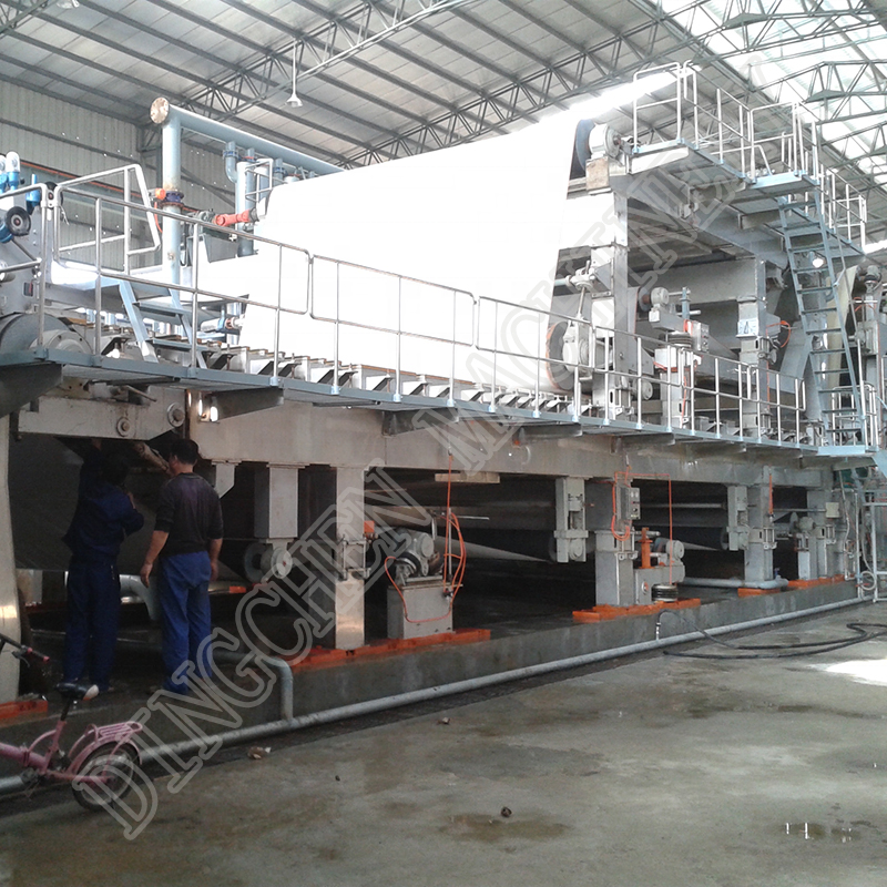 Factory direct sale 3200mm wheat straw tissue paper making machine with finished toilet paper for Low price and high quality