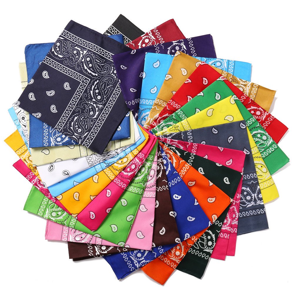 Factory price printed large handkerchief soft square paisley bandana