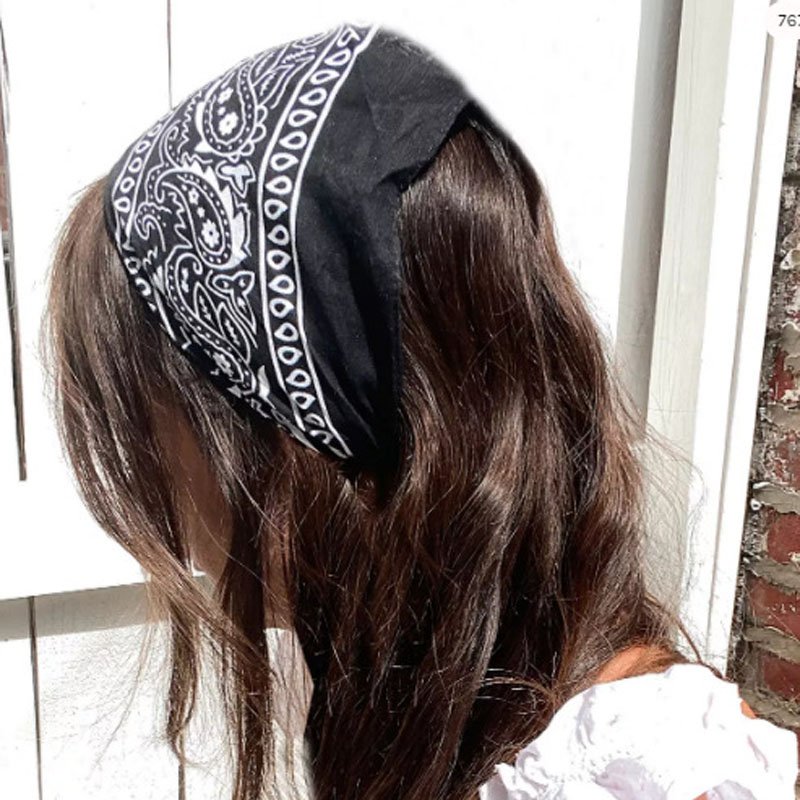 Factory price printed large handkerchief soft square paisley bandana
