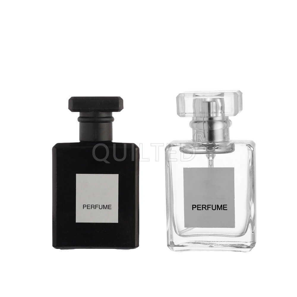 Square Perfume Clear 30ml 50ml 100ml Perfume Glass Bottles With Pump