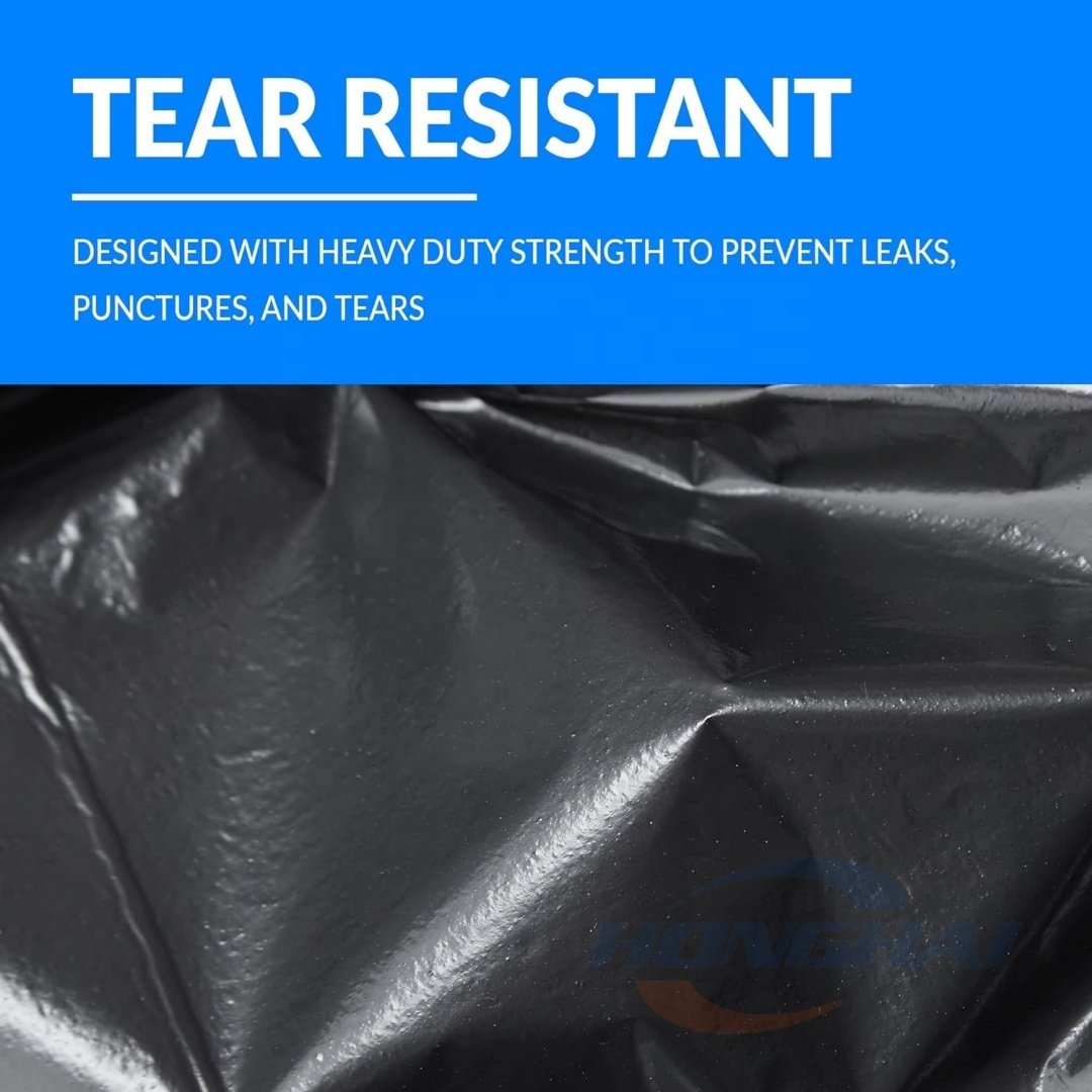 Industrial Grade Black Trash Bags, Extra Thick Refuse Sack,High Density Rolls Trash Can Liners