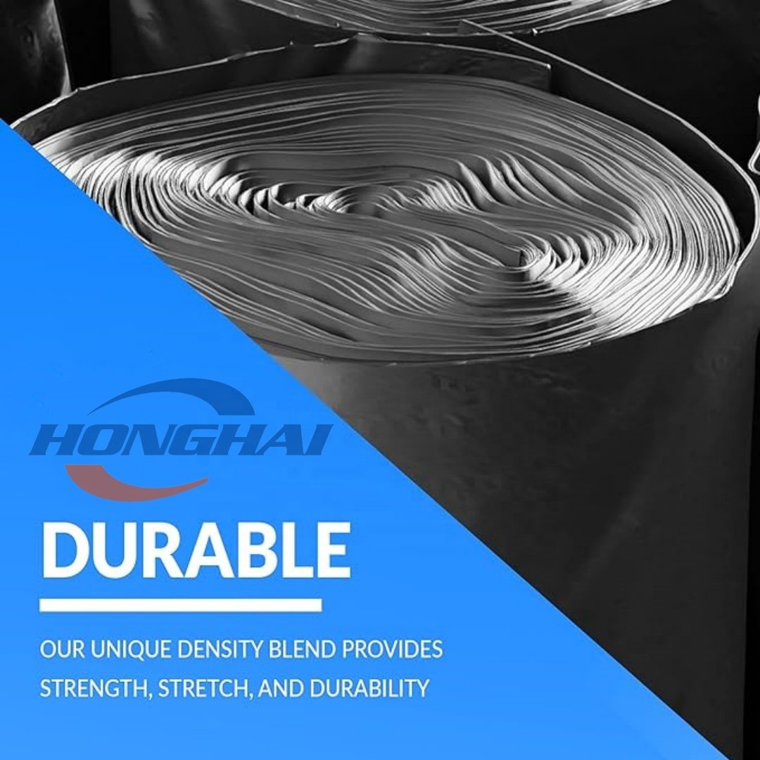 Industrial Grade Black Trash Bags, Extra Thick Refuse Sack,High Density Rolls Trash Can Liners