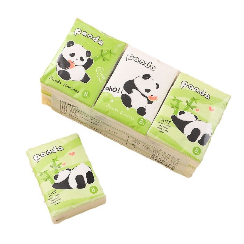 Cartoon Thickened 3 Ply Printing Mini Pack Facial Pocket Tissue Paper Handkerchief For Outdoor