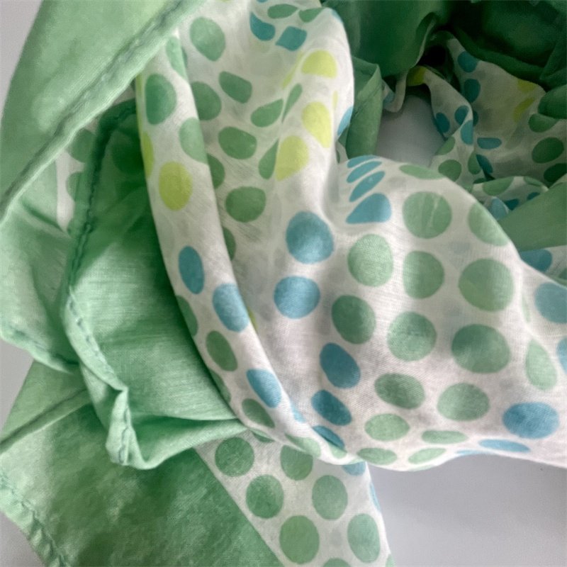 custom high quality soft cotton bandana dots square handkerchiefs scarf for women