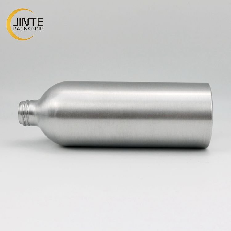 Empty Aluminum Cosmetic Packaging Lotion Bottle Metal Packaging 100ml 300ml 400ml 500ml Silver Alum Bottle With Screw Lid