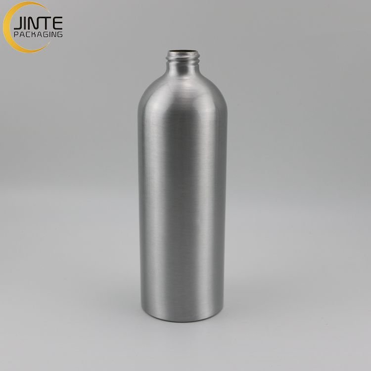 Empty Aluminum Cosmetic Packaging Lotion Bottle Metal Packaging 100ml 300ml 400ml 500ml Silver Alum Bottle With Screw Lid