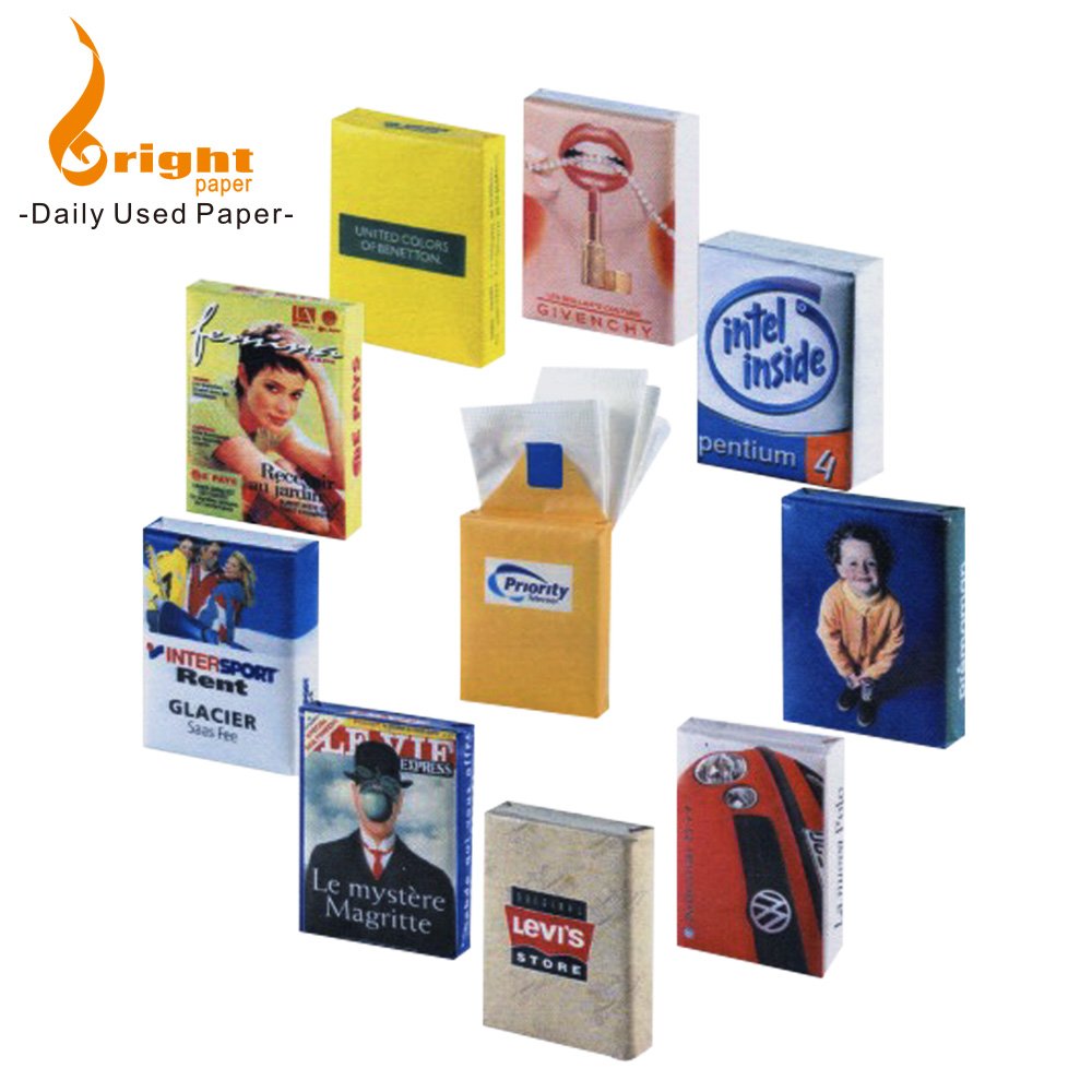 Custom Pocket Paper Logo 3ply 10pcs Virgin Wood Pulp Mini Size Origami Pocket Tissue Paper Napkin
