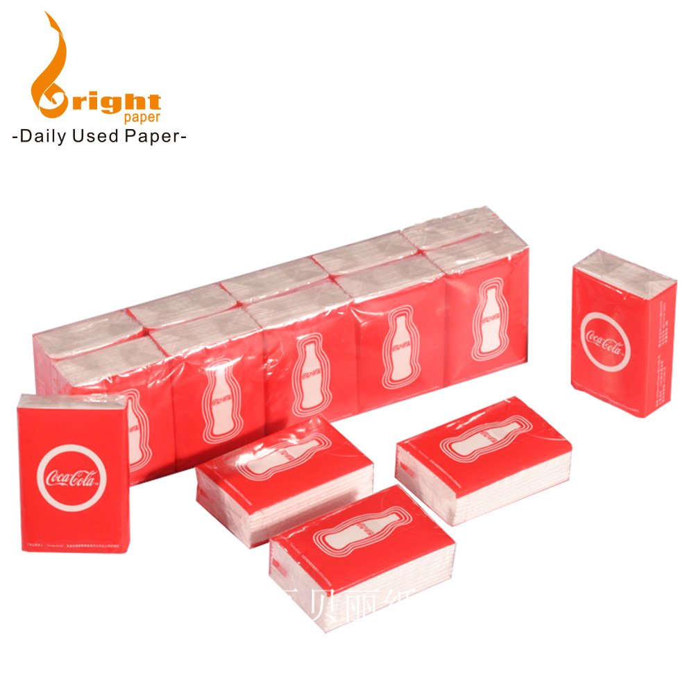 Custom Pocket Paper Logo 3ply 10pcs Virgin Wood Pulp Mini Size Origami Pocket Tissue Paper Napkin