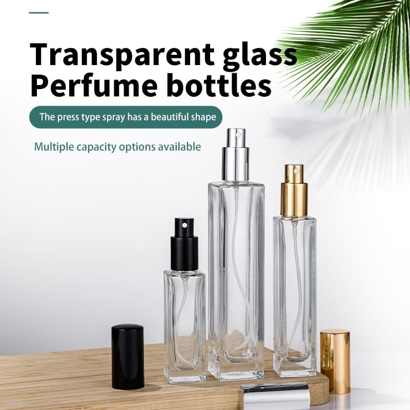 Wholesale 30ml Flat Square Glass Bottle with Pump