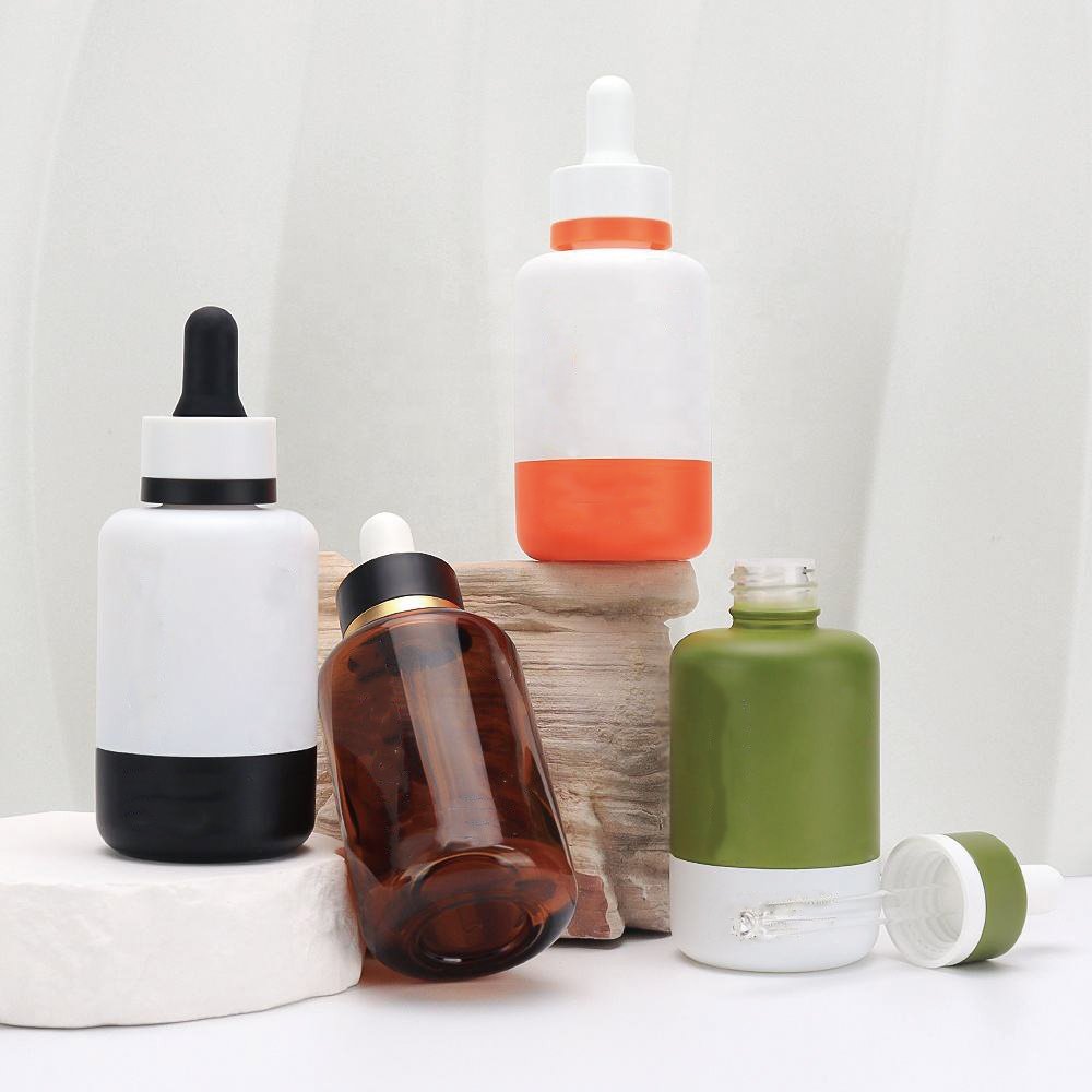 5/10/15/20/30/50/100ml Black Frosted Glass High Quality Supply Frosted Dropper Bottle Black Matte Oil Dropper Bottles