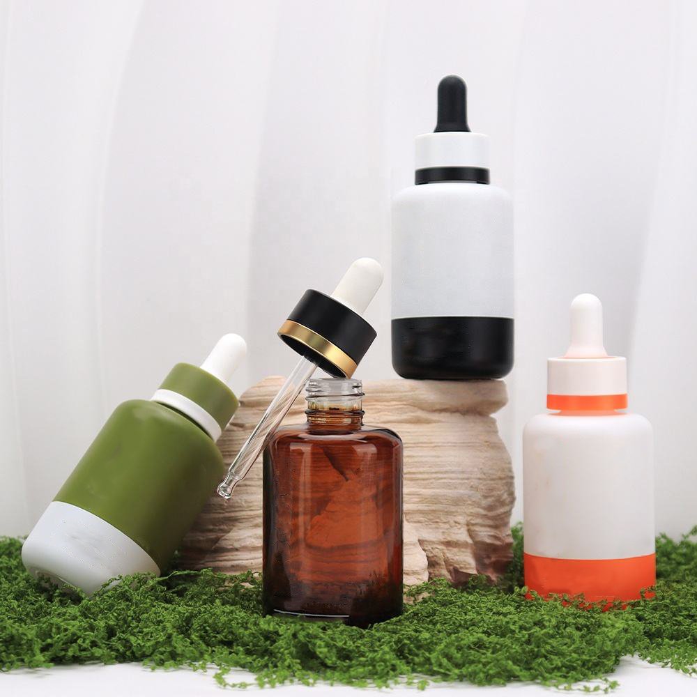 5/10/15/20/30/50/100ml Black Frosted Glass High Quality Supply Frosted Dropper Bottle Black Matte Oil Dropper Bottles