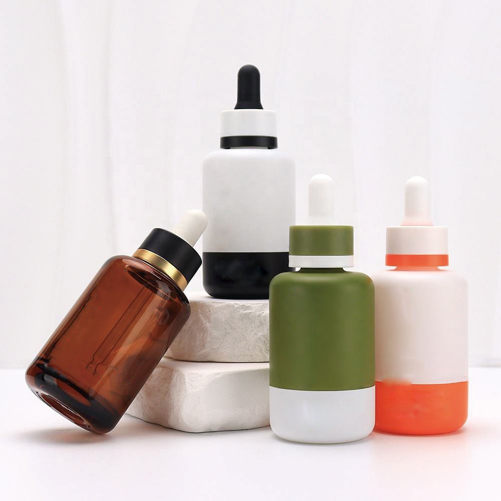 5/10/15/20/30/50/100ml Black Frosted Glass High Quality Supply Frosted Dropper Bottle Black Matte Oil Dropper Bottles