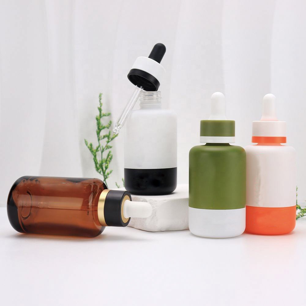 5/10/15/20/30/50/100ml Black Frosted Glass High Quality Supply Frosted Dropper Bottle Black Matte Oil Dropper Bottles