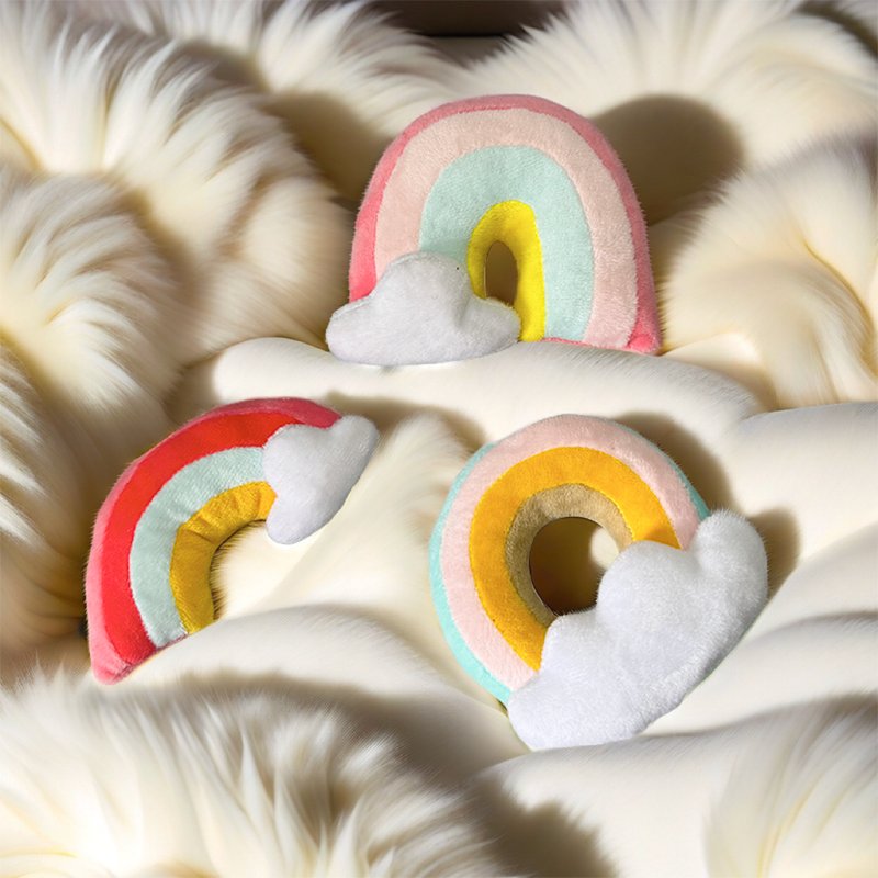 New plant design soft cute baby rainbow handkerchief plush toys for kids sleeping accompaniment