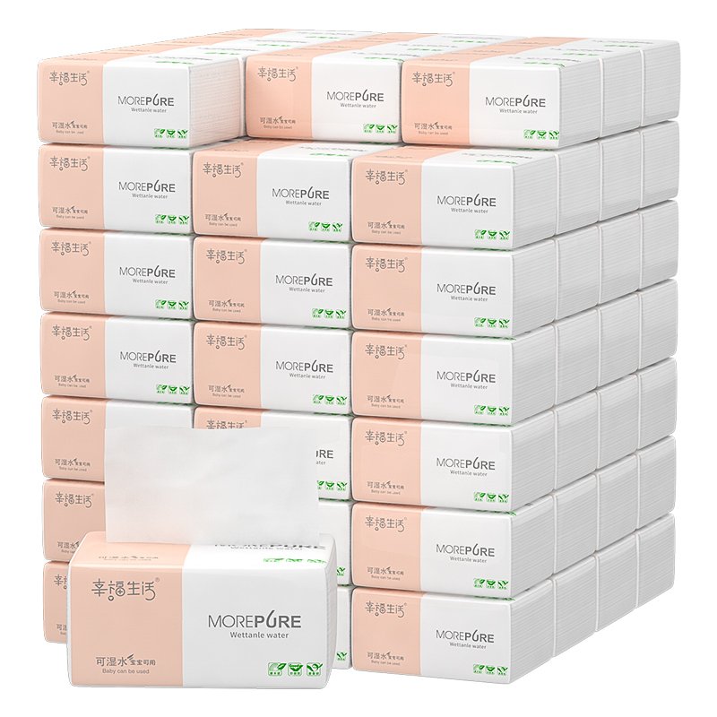 Disposable Biodegradable Organic Bamboo Pulp Facial Paper Handkerchief Tissue for home