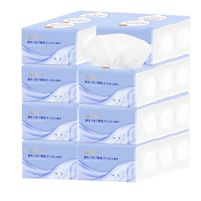 Disposable Biodegradable Organic Bamboo Pulp Facial Paper Handkerchief Tissue for home