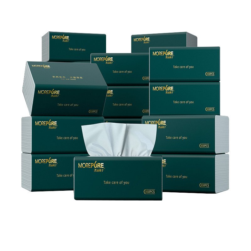 Disposable Biodegradable Organic Bamboo Pulp Facial Paper Handkerchief Tissue for home