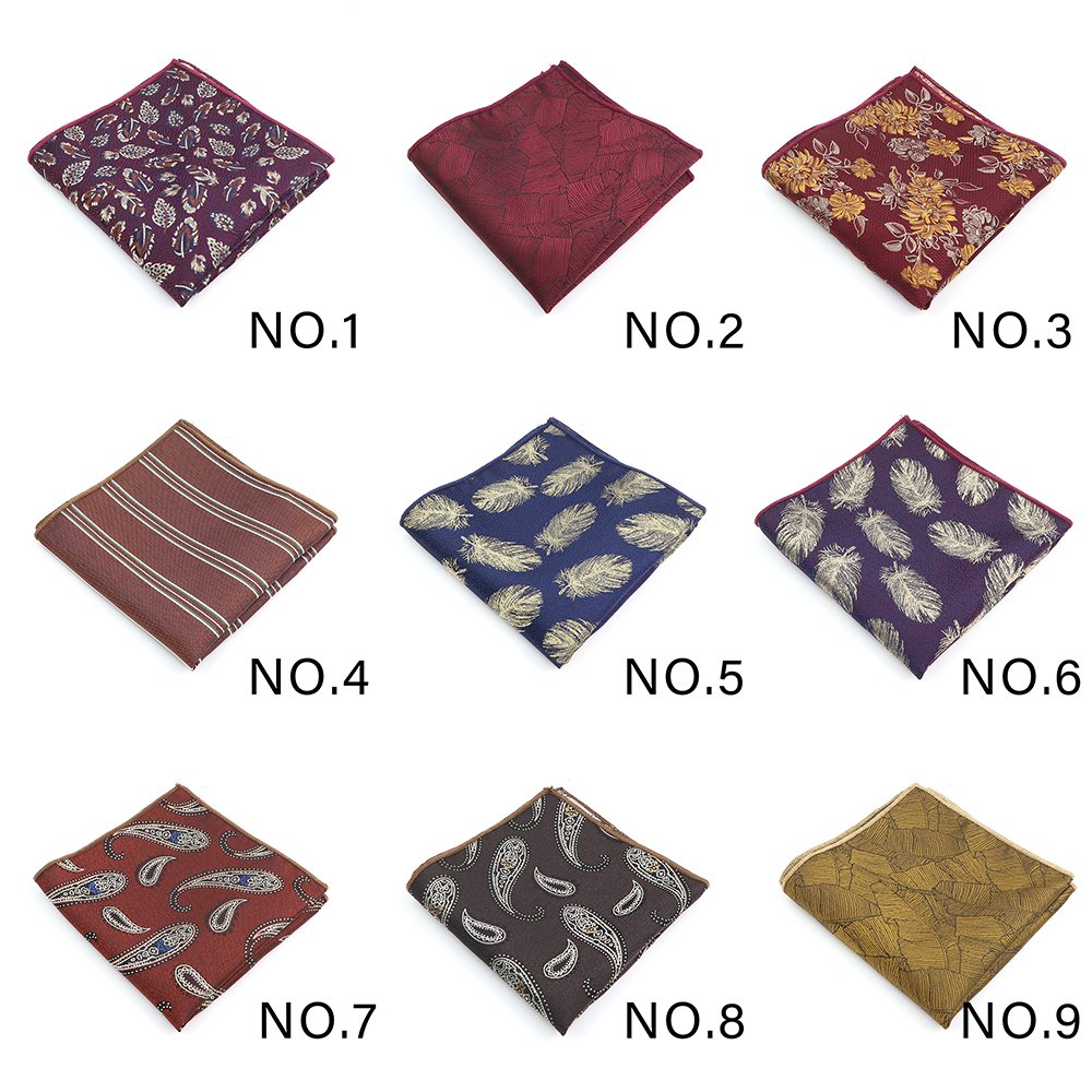 Handkerchief Man Dark Blue Striped Jacquard Woven Fool's Day Fit Formal Party Pocket Square Handkerchiefs Suit Hanky