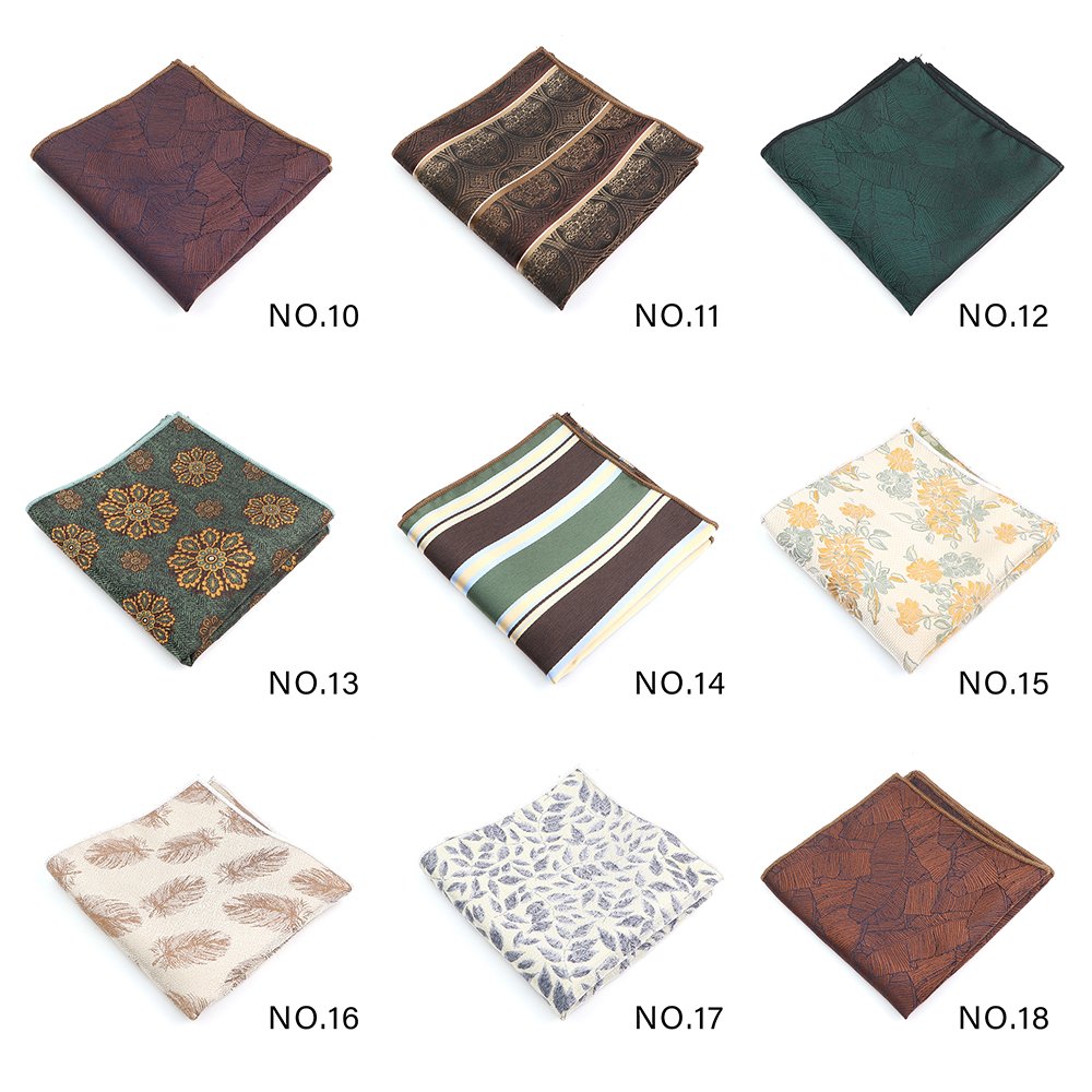 Handkerchief Man Dark Blue Striped Jacquard Woven Fool's Day Fit Formal Party Pocket Square Handkerchiefs Suit Hanky