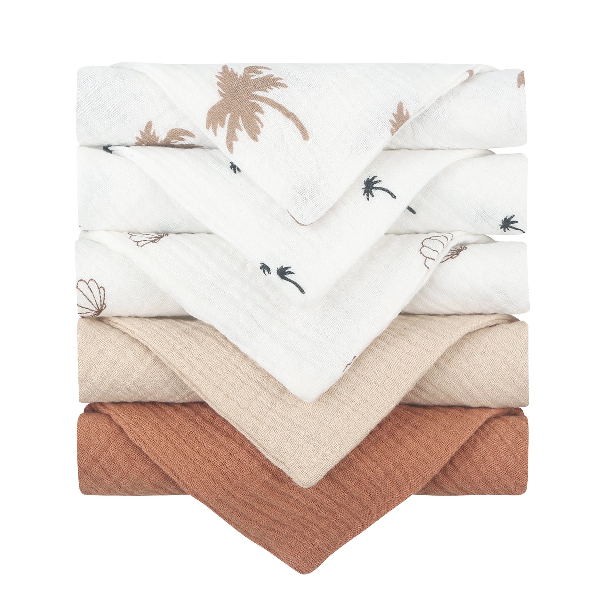 Hot Sale Toallas Para Bebe Baby Shower Hand Towels Small 4 Pieces Cotton Baby Muslin Washcloth Handkerchief