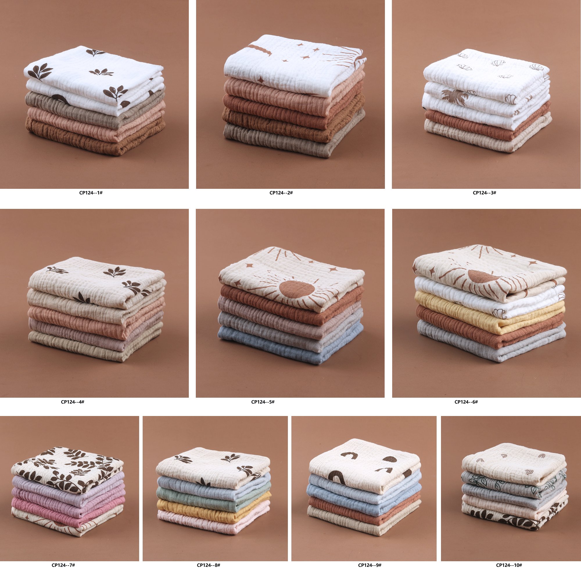 Hot Sale Toallas Para Bebe Baby Shower Hand Towels Small 4 Pieces Cotton Baby Muslin Washcloth Handkerchief