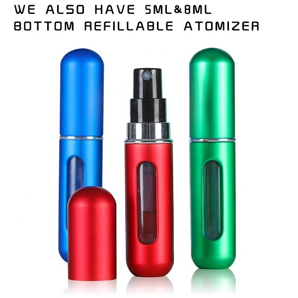 5ml 8ml Reusable Travel Mini Perfume Spray Bottle Aluminum Portable Bottle Perfume Atomizer Cosmetic Customized PUMP Sprayer