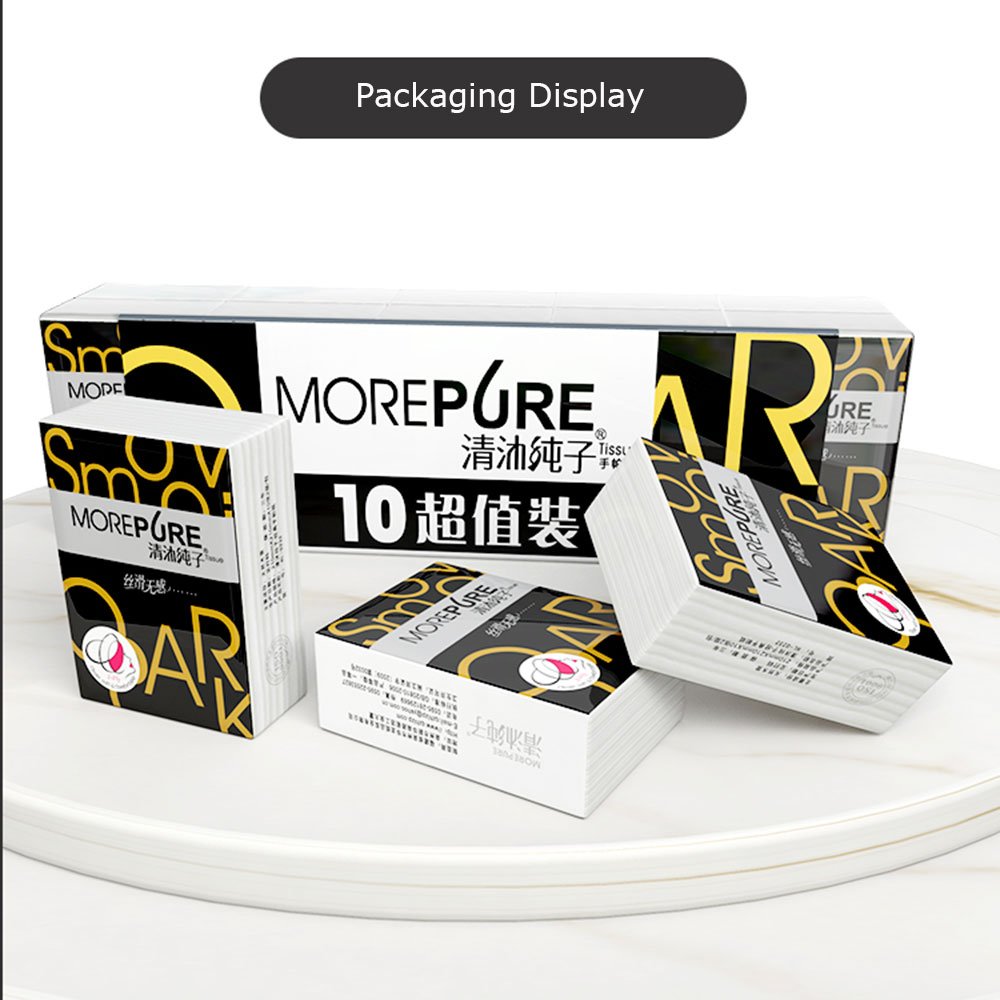 Custom 4 Ply Virgin Wood Single Use Love Print Handkerchief Paper Small Mini Size Pocket Tissue Pack