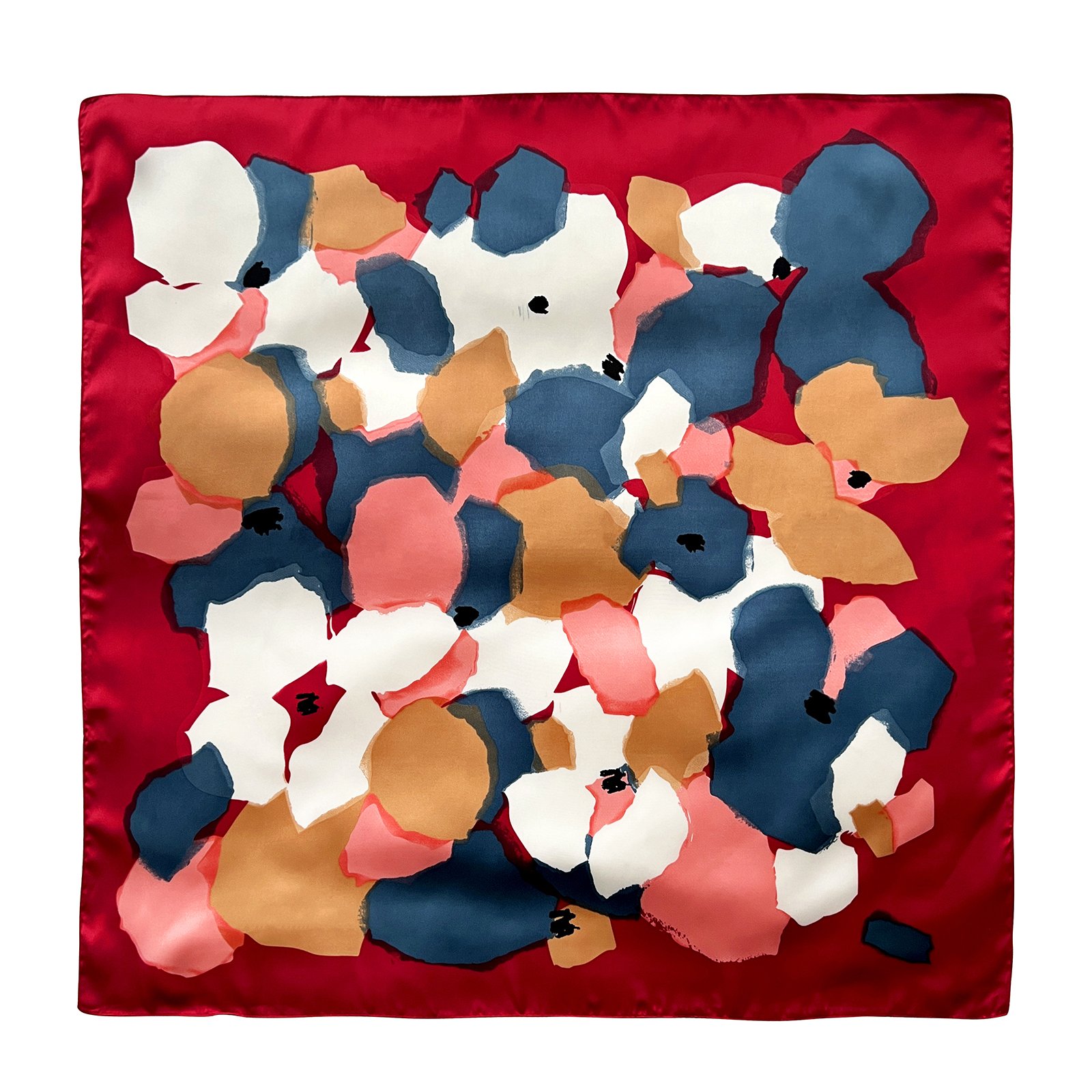2024 Women's Summer Floral Printing Silk Head Wrap Square Scarf & Handkerchief Fashionable Floral Printed Accessory