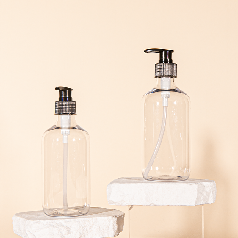 Sunripack ready in stock clear oval 24/410 PET plastic lotion pump bottle for body shampoo bottle