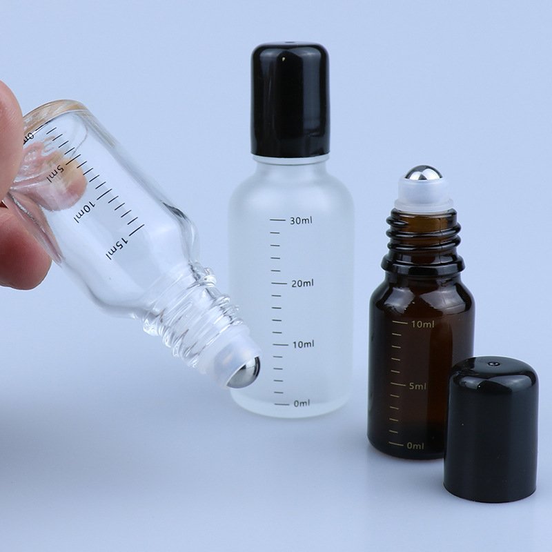 Clear Glass Perfume Bottle 10ml Roll On Bottle Empty Roller Ball Bottle For Essential Oils Eye Cream