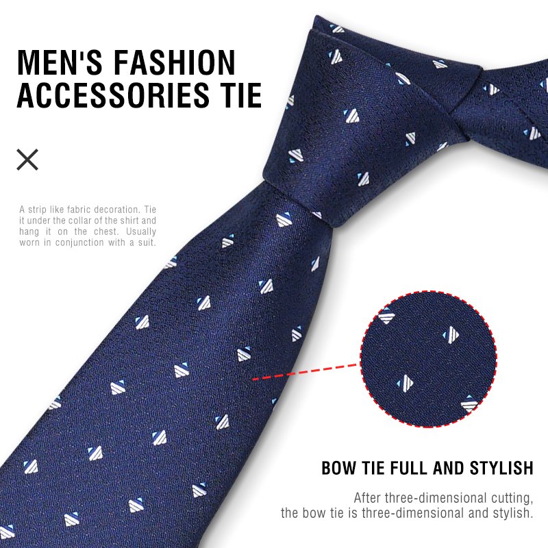 Gift Box Package Plaid Dot Striped Business Suit Style Necktie Handkerchief 100% Silk Men's Tie Set