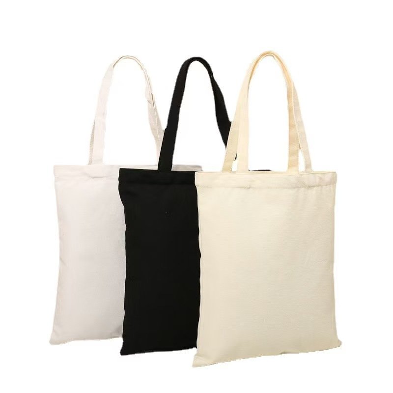 Eco-Friendly 12oz Cotton Canvas Tote Bag Reusable and Recycled Grocery Shopping Bag