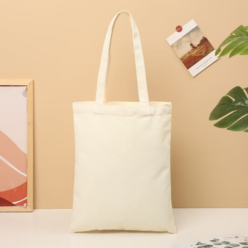 Eco-Friendly 12oz Cotton Canvas Tote Bag Reusable and Recycled Grocery Shopping Bag