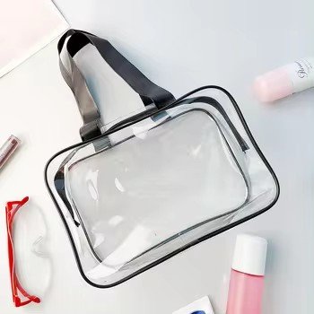 Large Capacity Travel Toiletries Bags Custom Logo Pvc Beauty Swimming Beach Travel Dry Wet Separation