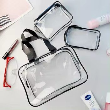 Large Capacity Travel Toiletries Bags Custom Logo Pvc Beauty Swimming Beach Travel Dry Wet Separation