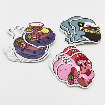 Printed Brand Logo Custom Die Cut Adhesive Paper Stickers