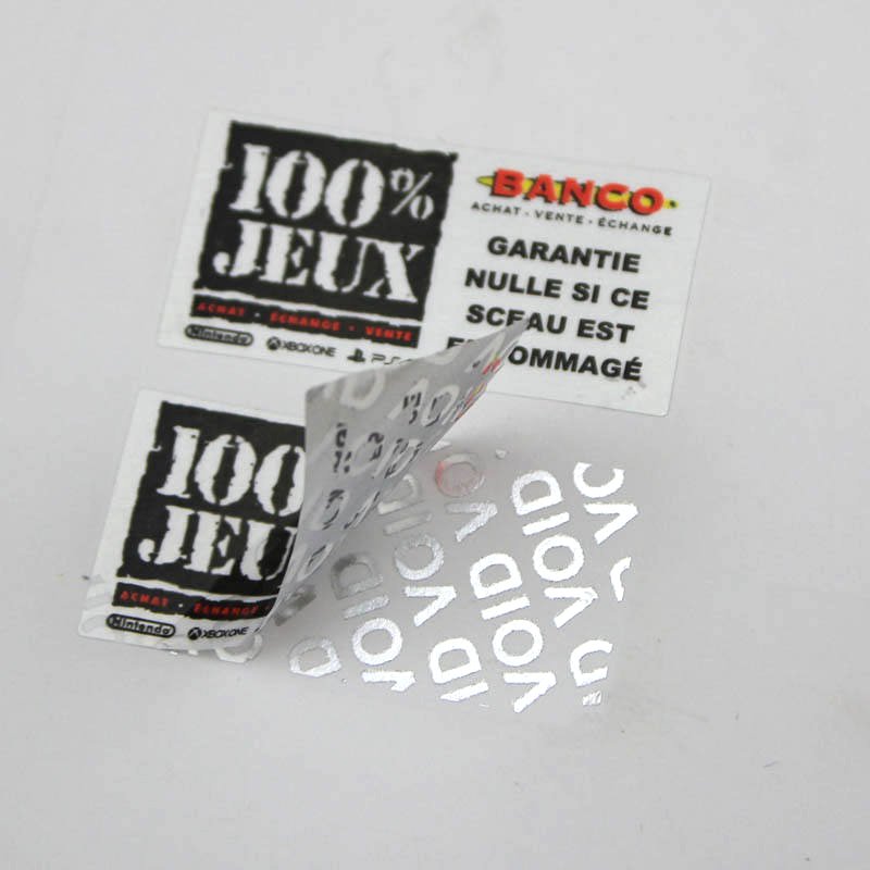 Manufactory Direct Printing Gold Foil Vinyl Labels Packaging Tamper Proof Warranty VOID Adhesive Stickers Supplier